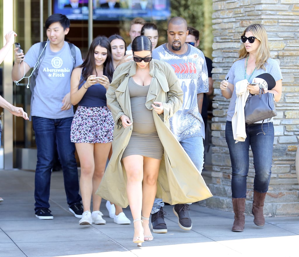 Kim Kardashian and Kanye West Out in LA October 2015
