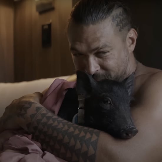 Jason Momoa Watches Slumberland With His New Pet Pig