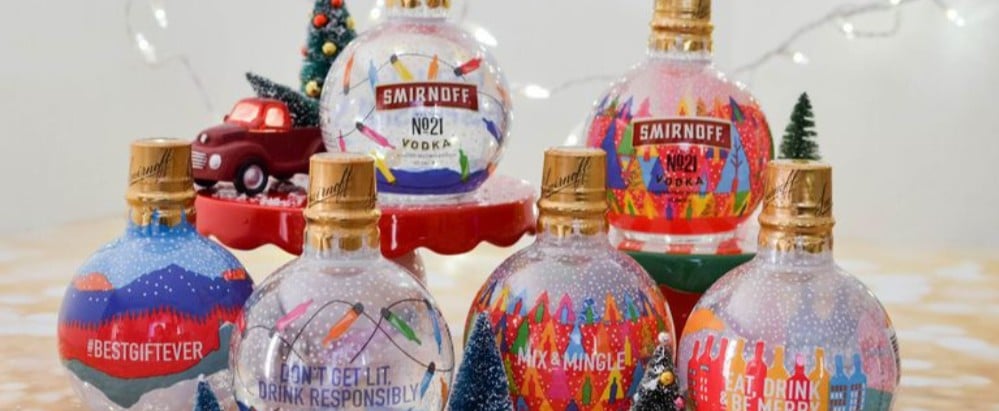 Smirnoff Vodka Christmas Ornaments
