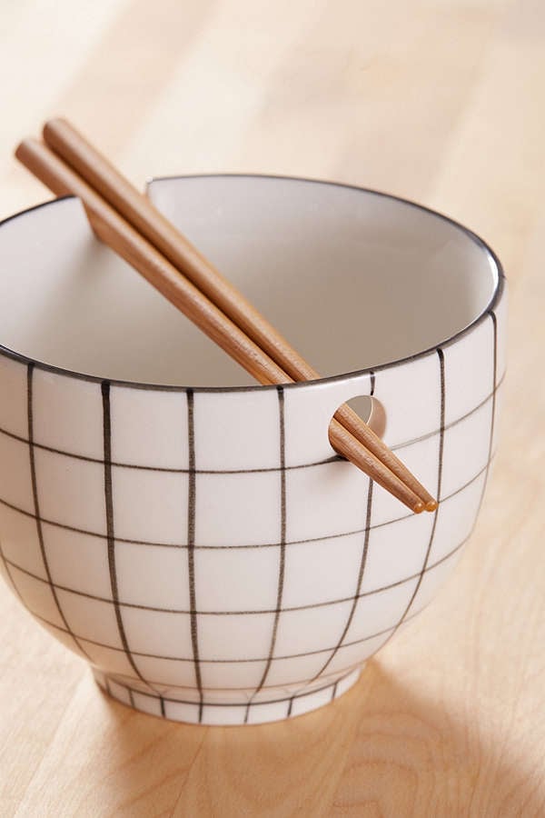 Urban Outfitters Noodle Bowl + Chopsticks Set