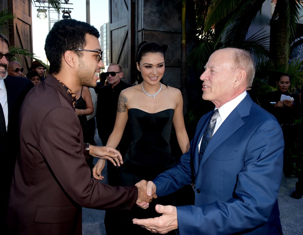 Pictured: Justice Smith, Daniella Pineda, and producer Frank Marshall