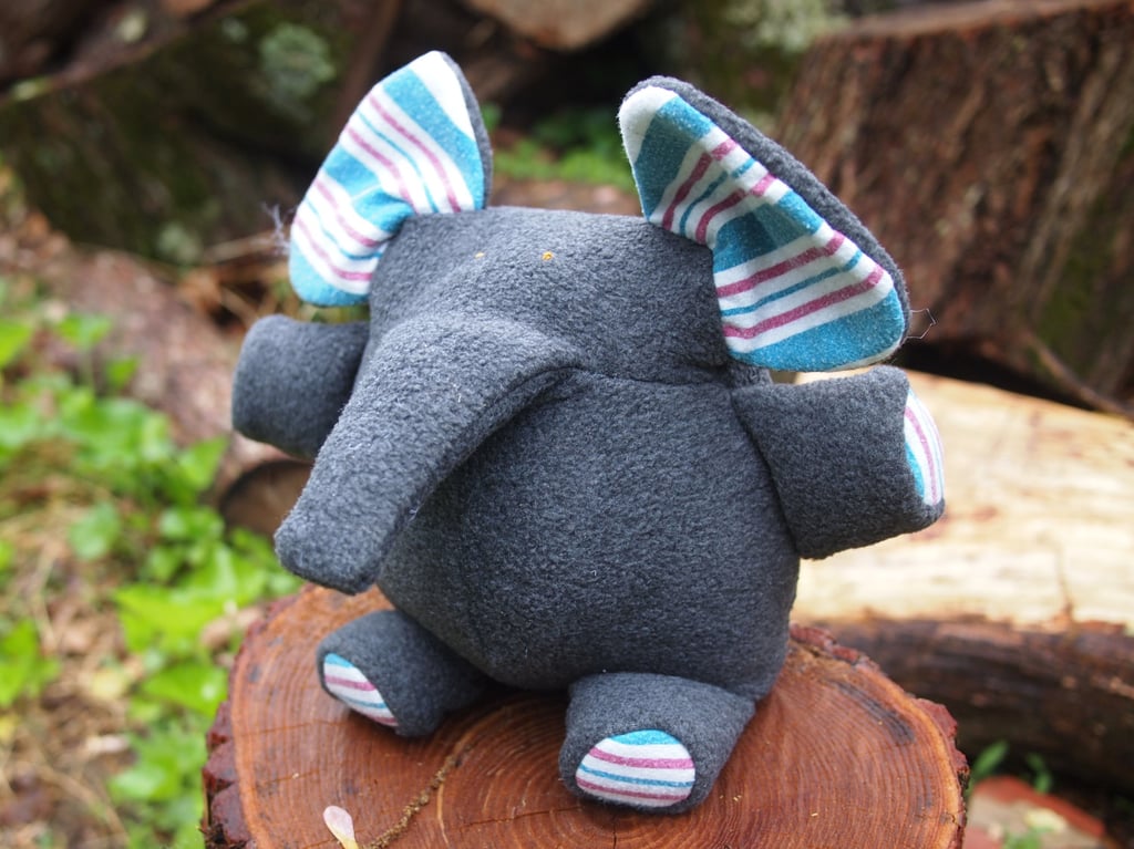 Fleece Elephant With Hospital Blanket Ears