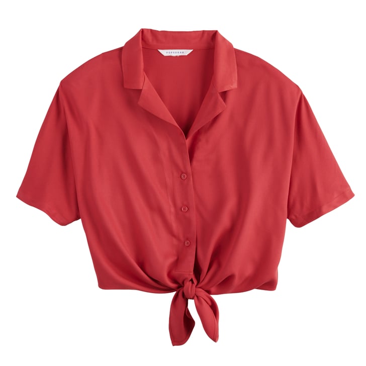 POPSUGAR Knot Front Camp Shirt Camp Shirts From The POPSUGAR at Kohl