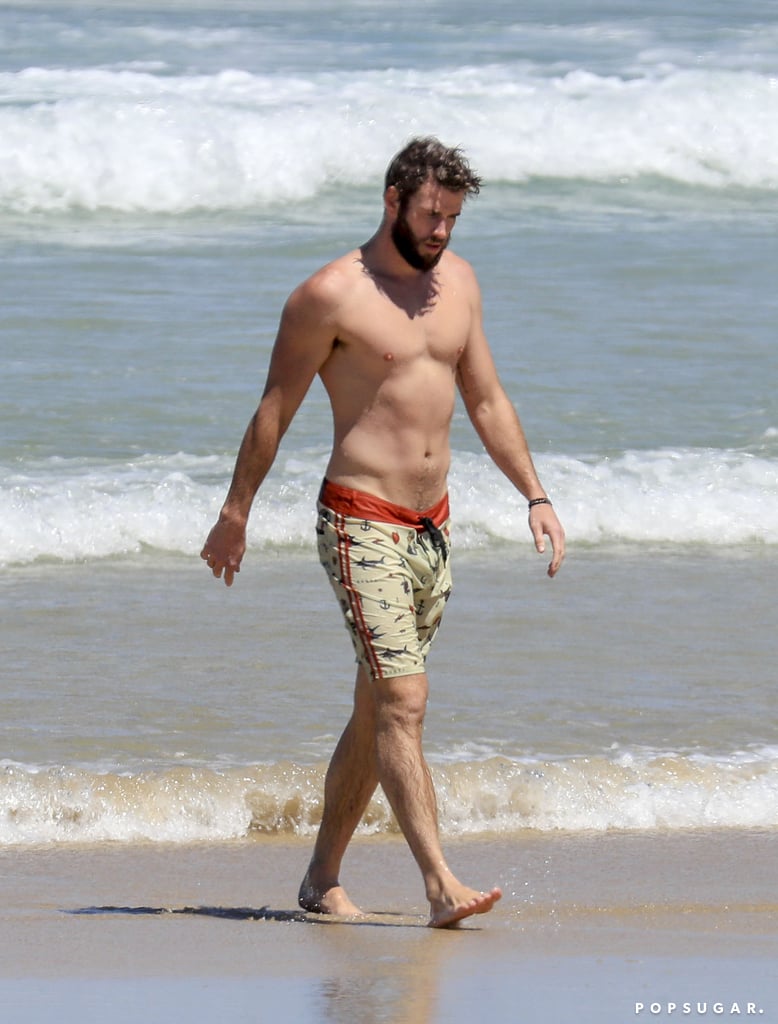 Miley Cyrus and Liam Hemsworth at the Beach Jan. 2018