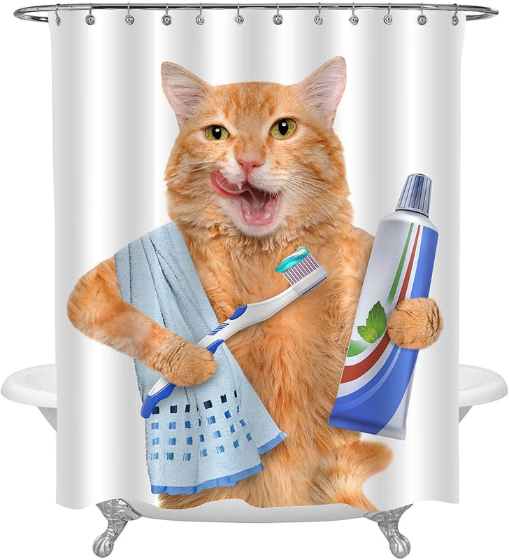 Funny Cat Shower Curtain Funny and Weird Shower Curtains on Amazon