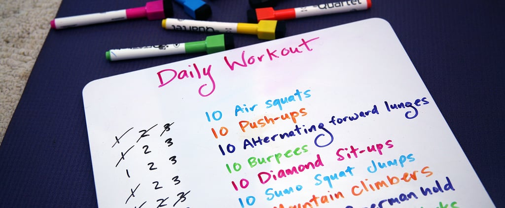DIY Exercise Whiteboard Idea