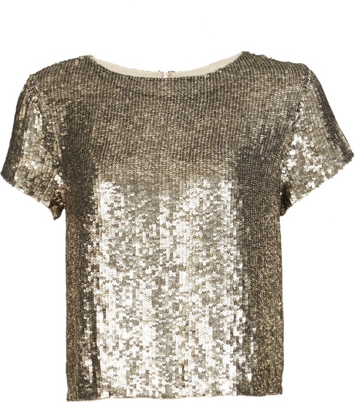 Alice u0026 Olivia Sequin Short Sleeve Top | 29 Pieces That Prove It's Never  Too Soon to Shimmer in Sequins | POPSUGAR Fashion Photo 6