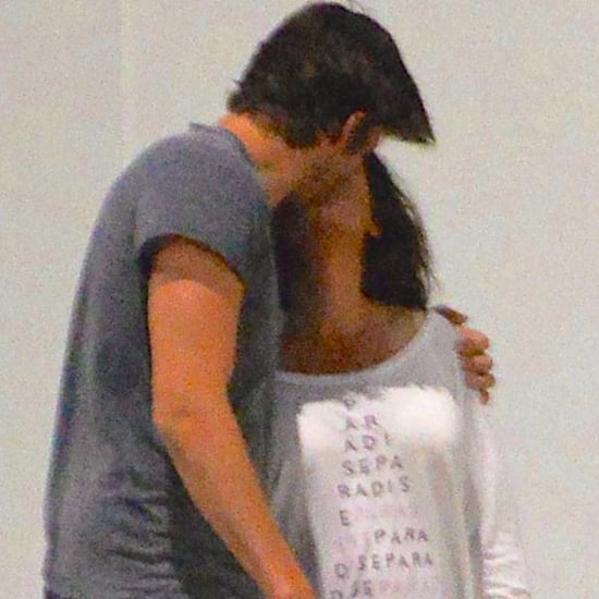 Pregnant Mila Kunis and Ashton Kutcher Kiss on a Date