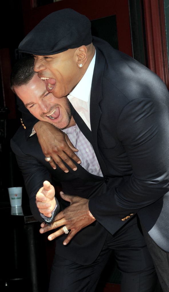Chris O'Donnell and LL Cool J had a cute bro moment during Chris's Hollywood Walk of Fame ceremony in LA on Thursday.