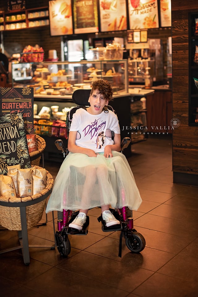 Senior With Cerebral Palsy Has Starbucks Photo Shoot PS Family
