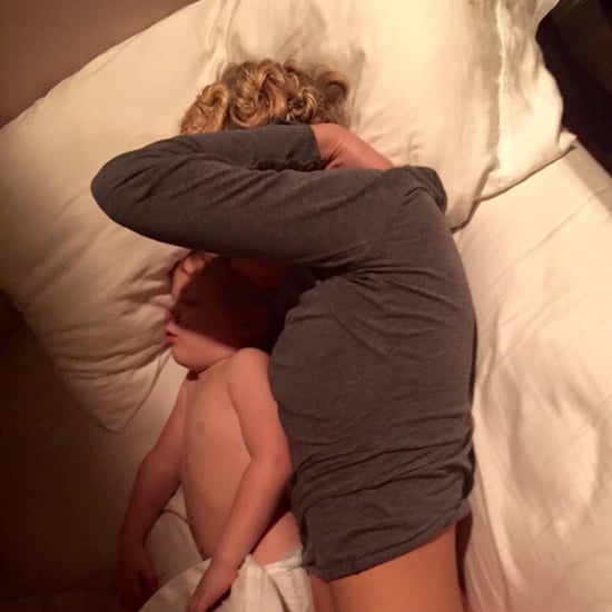 Husband's Photo of His Nurse Wife Napping With Son