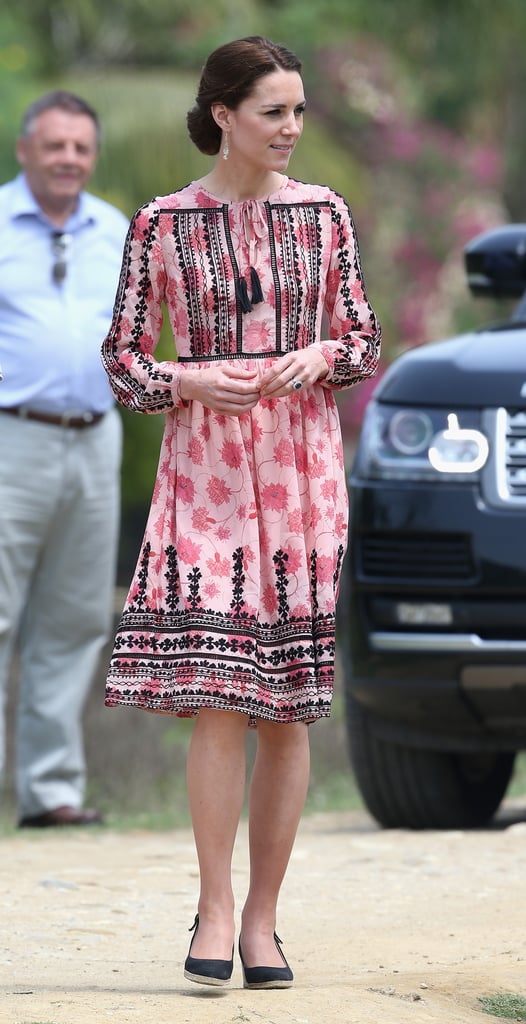 Kate Middleton Wearing a Topshop Dress in India 2016