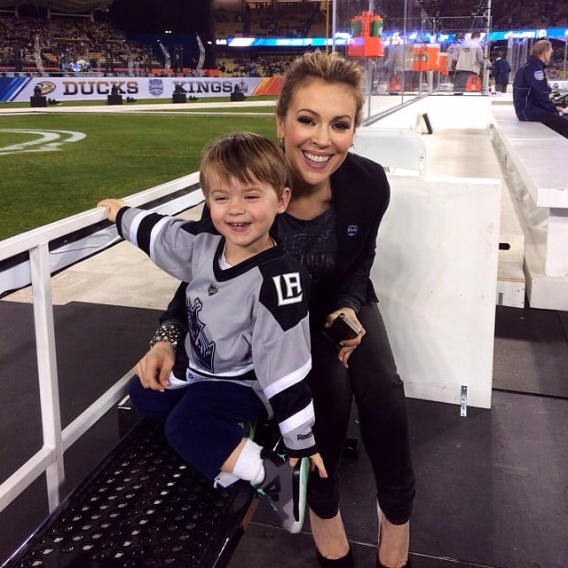 Alyssa Milano and Milo attended the outdoor LA Kings game that was part of the Stadium Series.
Source: Instagram user milano_alyssa