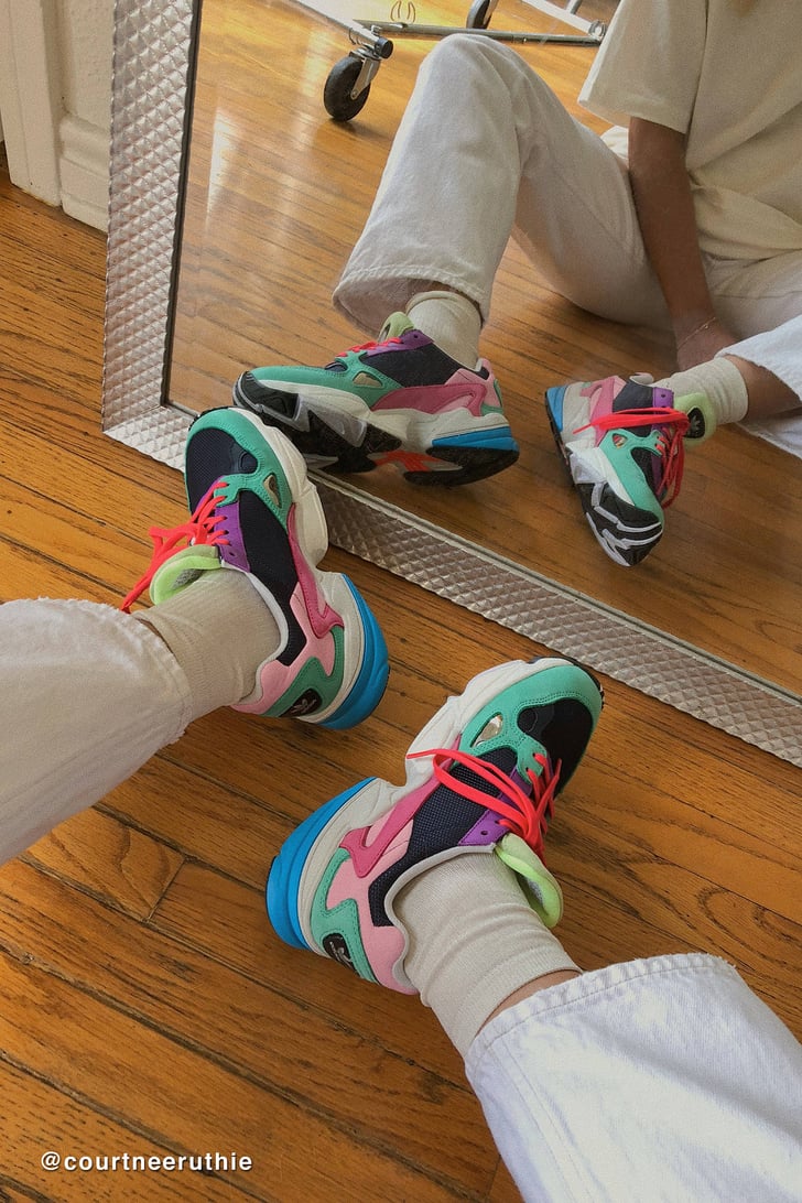Adidas originals 2025 falcon neon sneaker