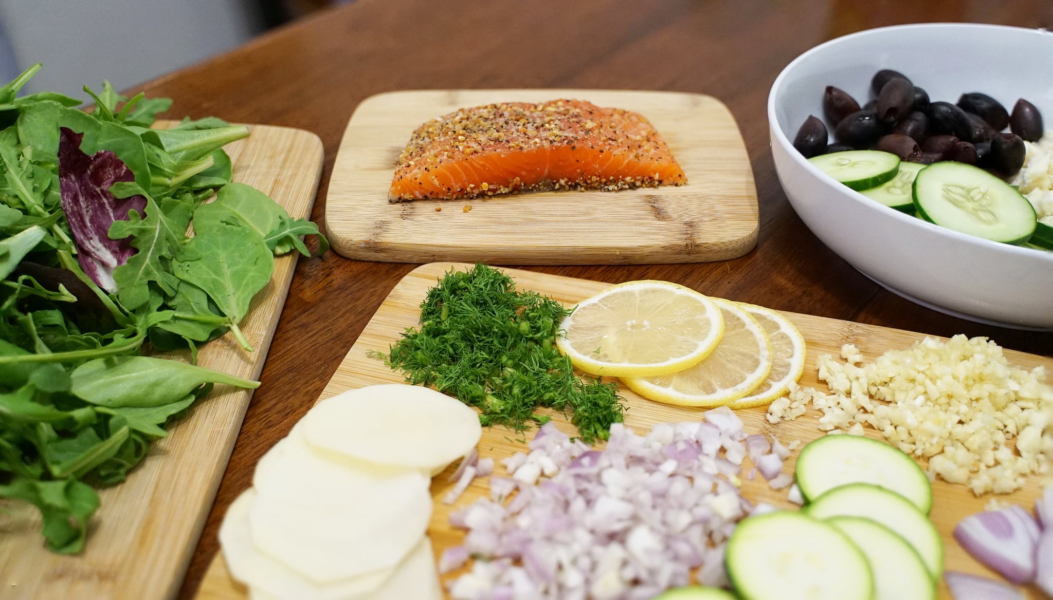 ingredients for Olivia Wilde salmon salad recipe