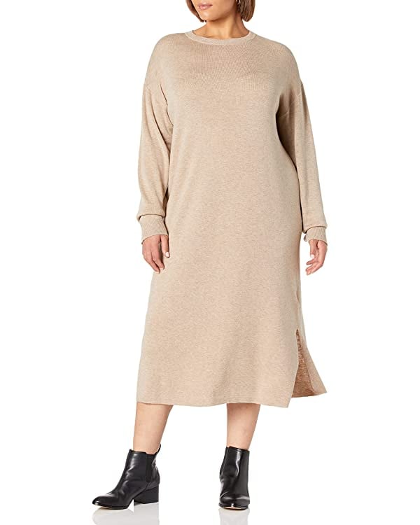 A Cozy Midi Dress: The Drop Suki Rib Midi Sweater Dress