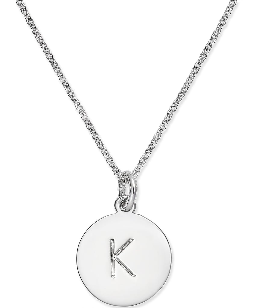 Kate Spade New York Silver-Tone Disc Initial Necklace