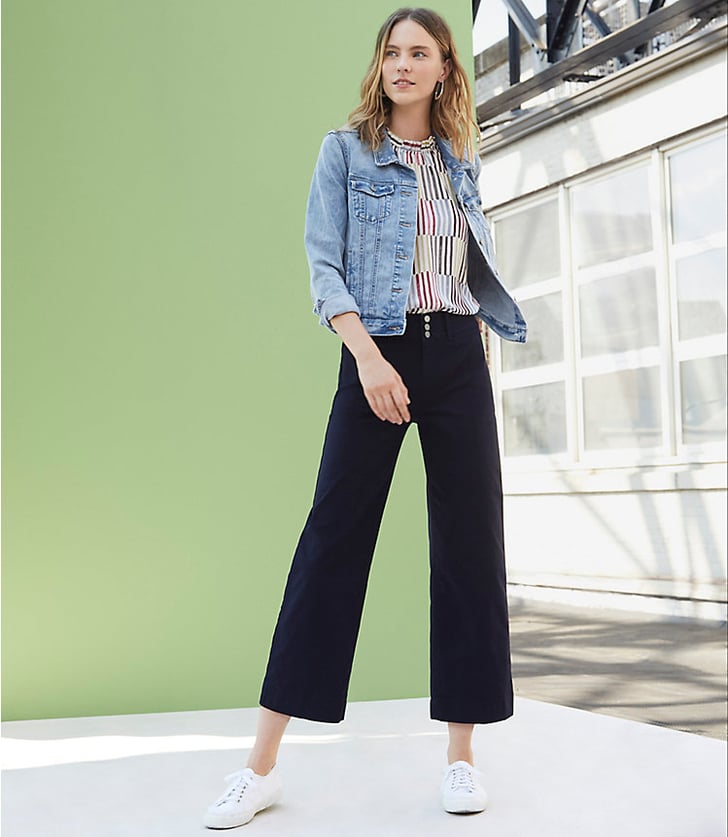 Loft wide clearance leg crop jeans