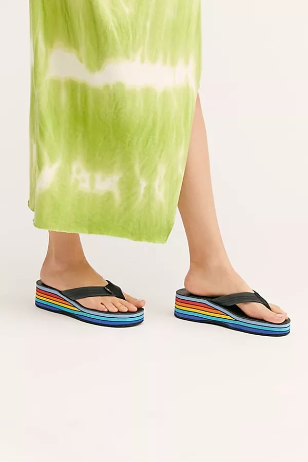 Rainbow Wedge Thong Sandals 19 Sandals That Will Inspire You to