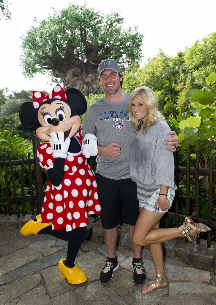 The couple met up with Minnie Mouse in Florida in July 2012.