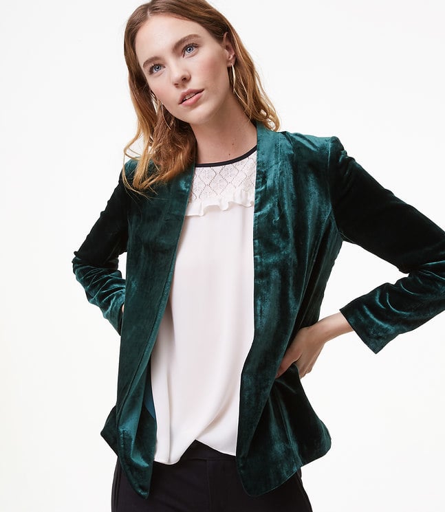 LOFT Velvet Open Blazer | What to Shop at LOFT | POPSUGAR Fashion Photo 7