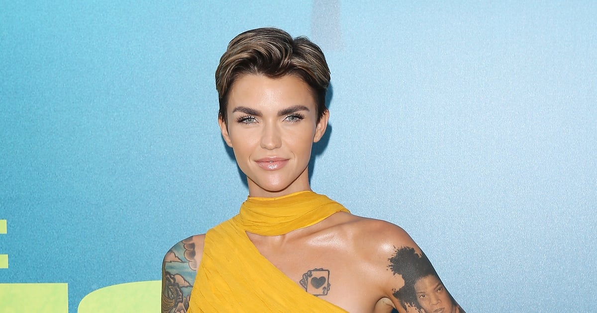 Ruby Rose Blue Hair January 2019 Popsugar Beauty 