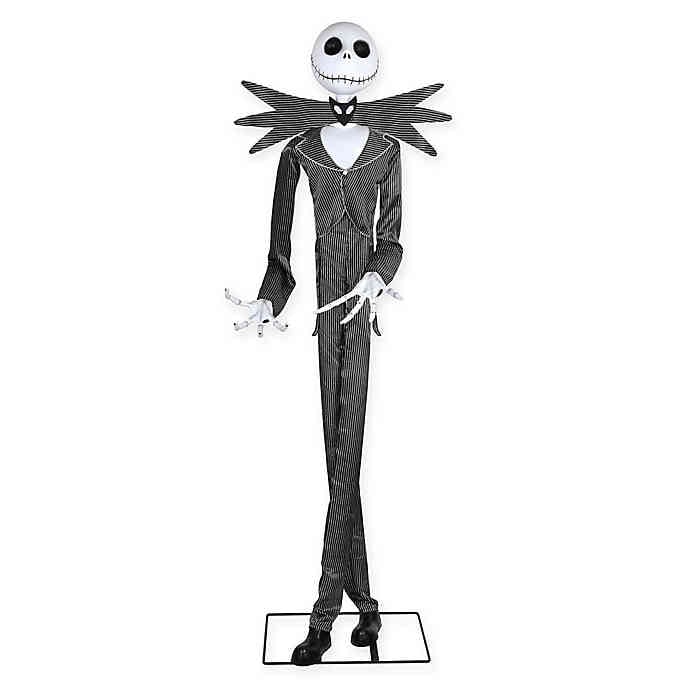Disney Life Size Jack Skellington Animated Figure in Black/White