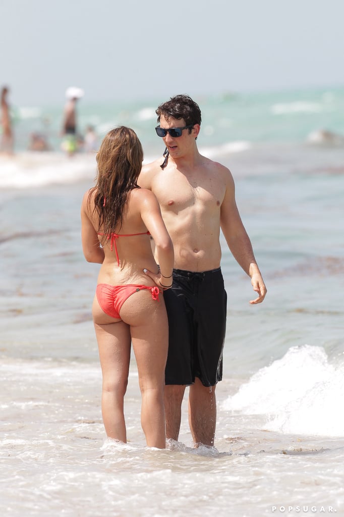 Miles Teller and His Girlfriend on the Beach in Miami POPSUGAR Celebrity Photo 15