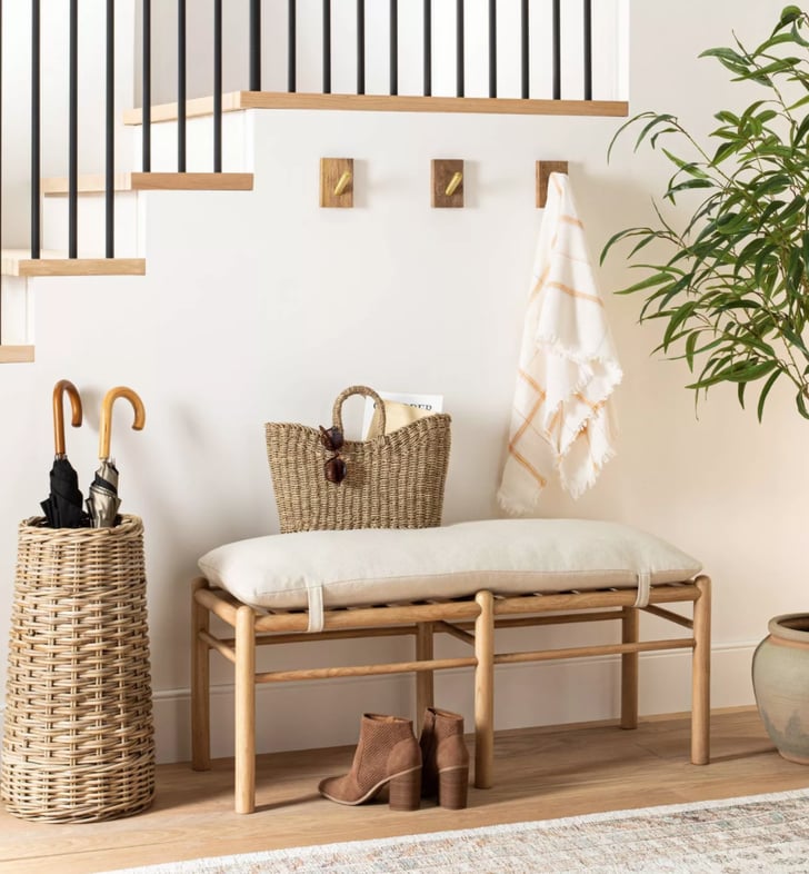 Threshold x Studio McGee Emery Wood and Upholstered Bench | The Best