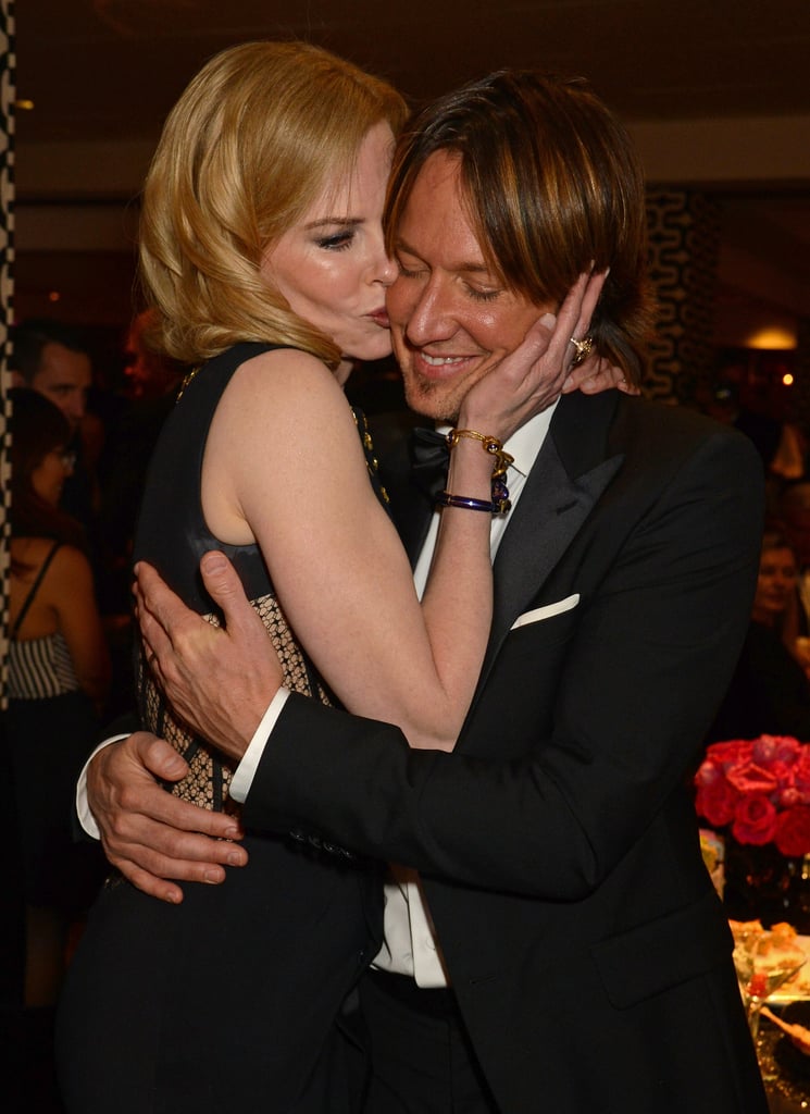 In January 2013, Nicole couldn't resist giving her country cutie a kiss at a Golden Globes afterparty.