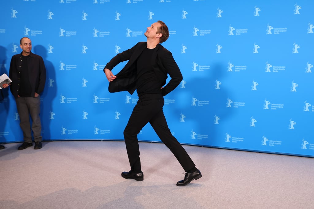 Alexander Skarsgård Lies Down on the Floor to the Red Carpet