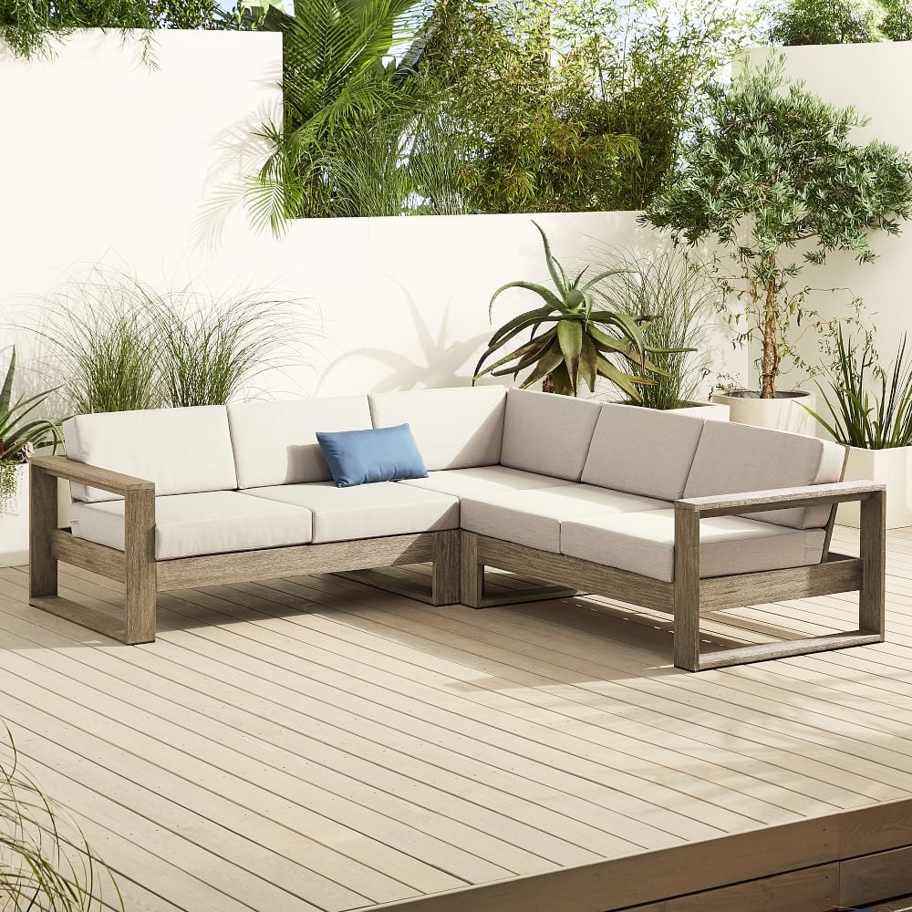 West Elm Portside Outdoor 3-Piece L-Shaped Sectional