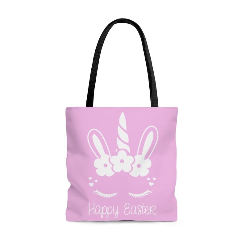 Pastel Pink Easter Bunny Unicorn Tote