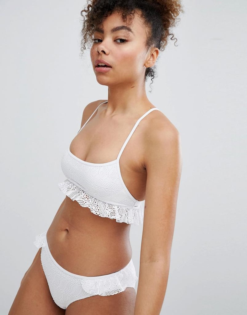 Monki Crochet Ruffle Bikini