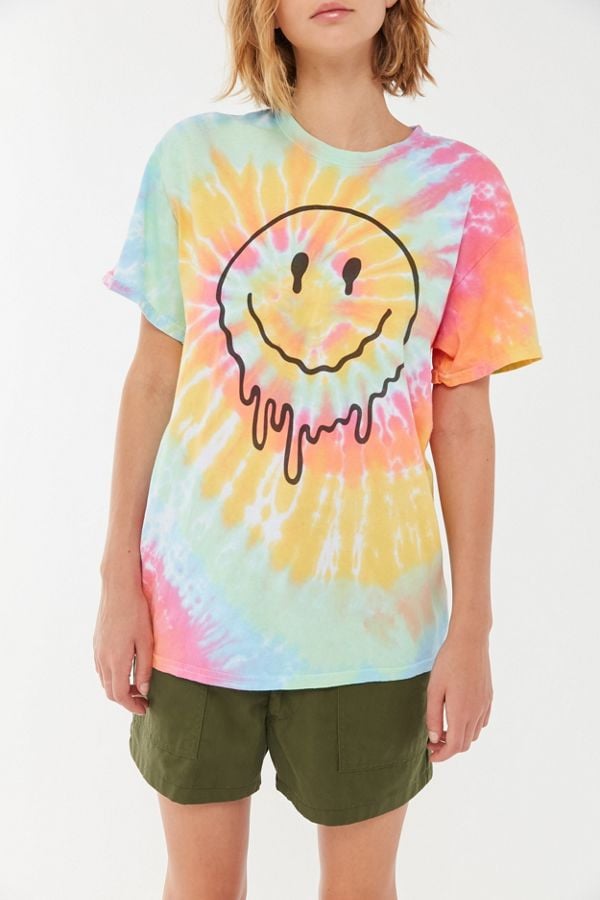 Melting Smiley Tie-Dye Tee