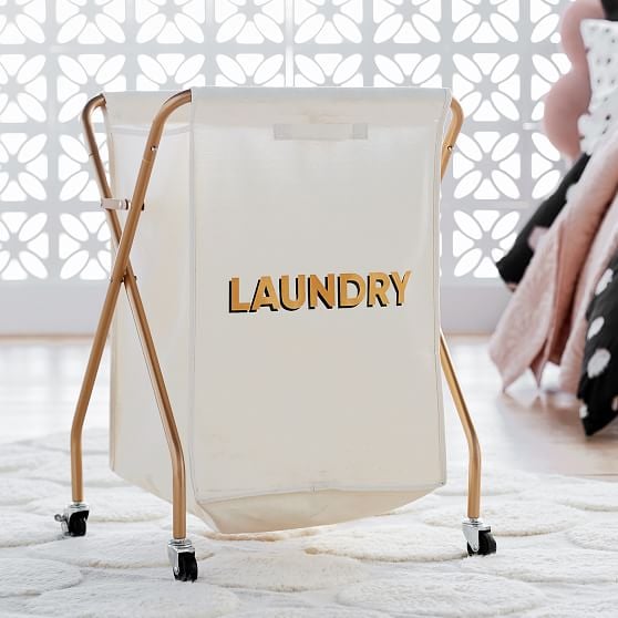 The Emily and Meritt Rolling Laundry Hamper