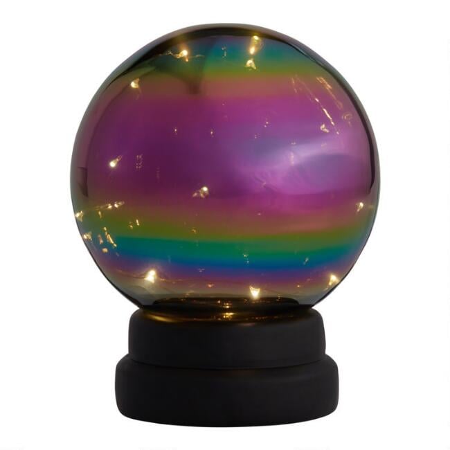 Iridescent Crystal Ball LED Light-Up Decor