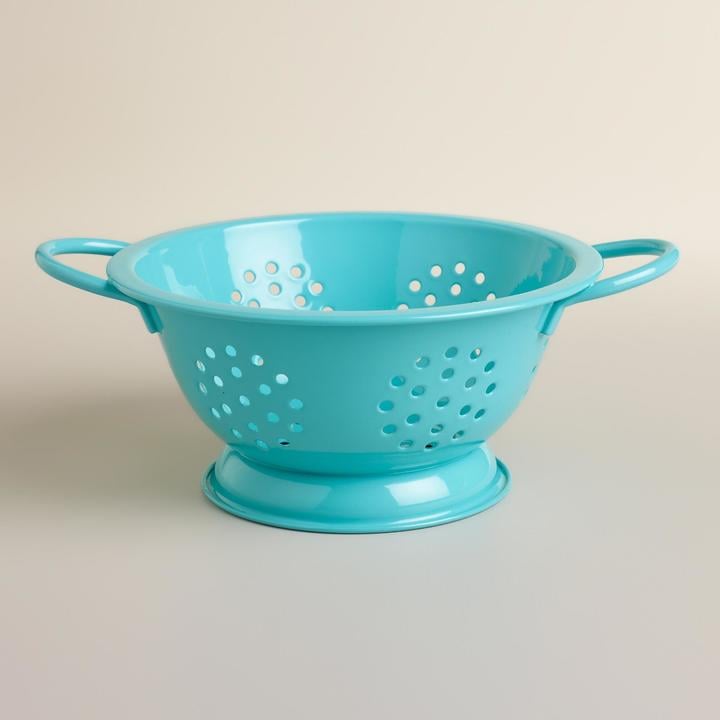 Cost Plus World Market Mini Aqua Colander