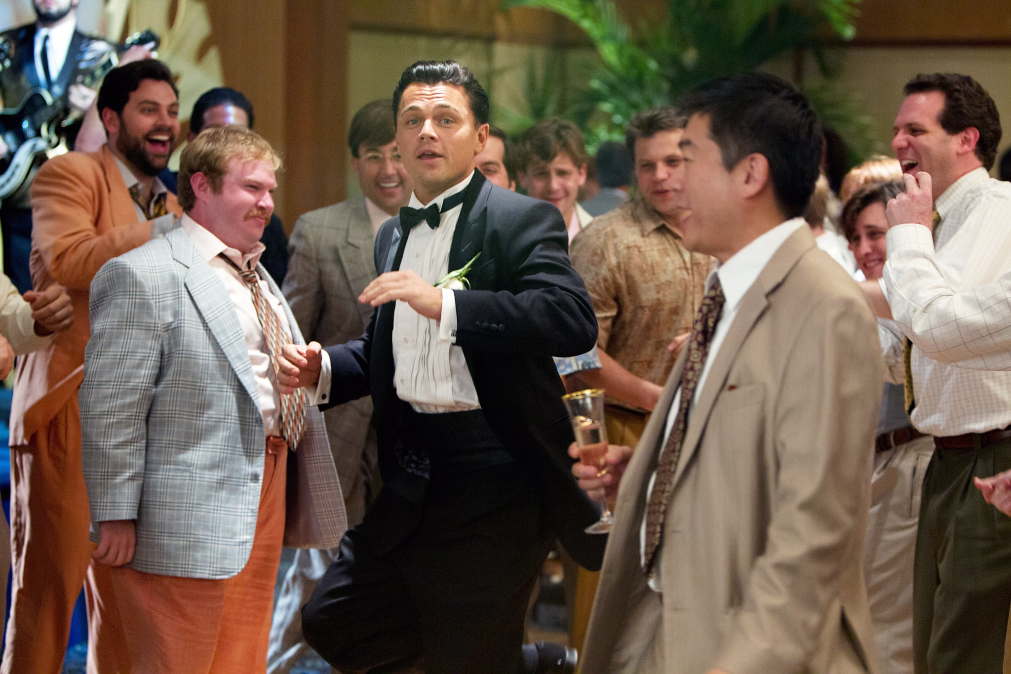 THE WOLF OF WALL STREET, Leonardo DiCaprio (centre), 2013. ph: Mary Cybulski/Paramount Pictures/courtesy Everett Collection