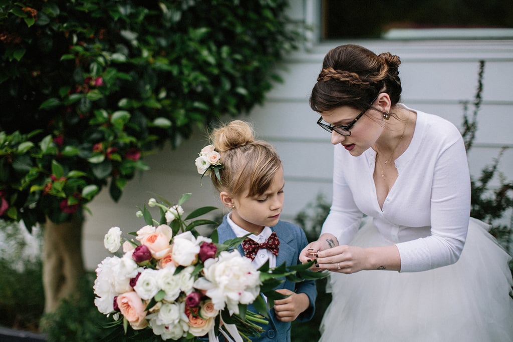 Little Girl Is Ring Bearer in Mom's Wedding