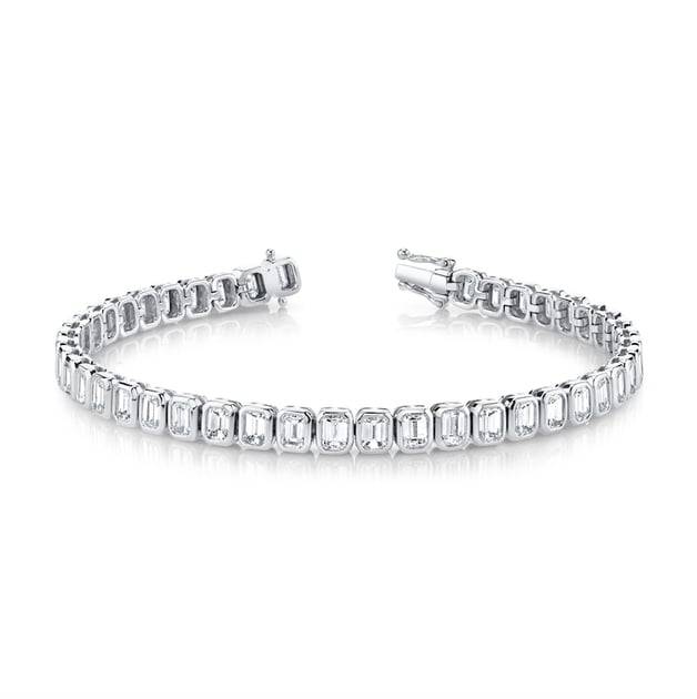 Anita Ko Emerald Cut Bezel Diamond Bracelet