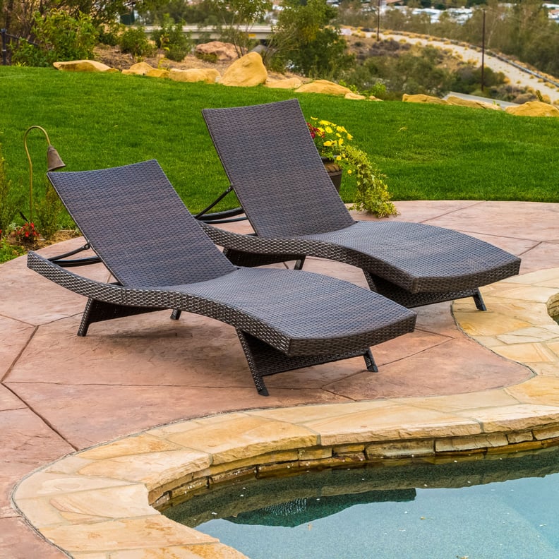 Berkeley Outdoor Brown Wicker Adjustable Chaise Lounge Chair