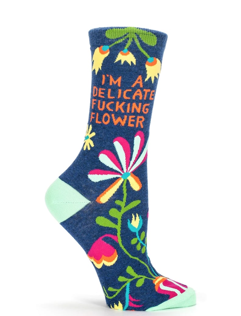 Delicate F*cking Flower Crew Socks