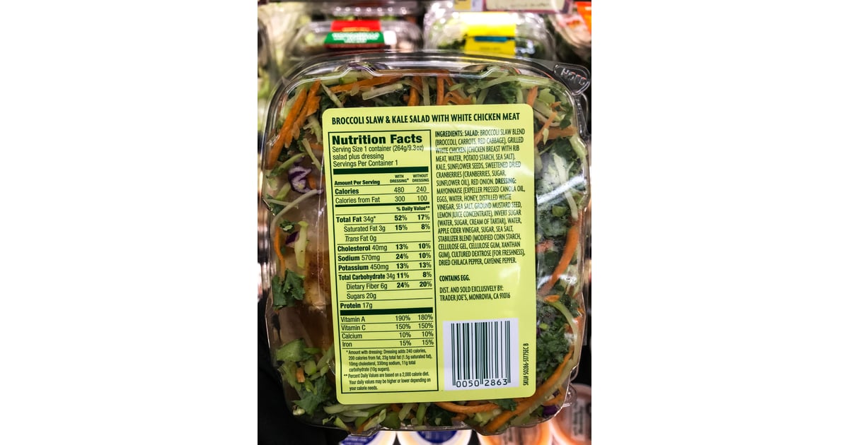 Broccoli Slaw & Kale Salad With Chicken (4) Best Trader Joe's Salads 2019 POPSUGAR Fitness