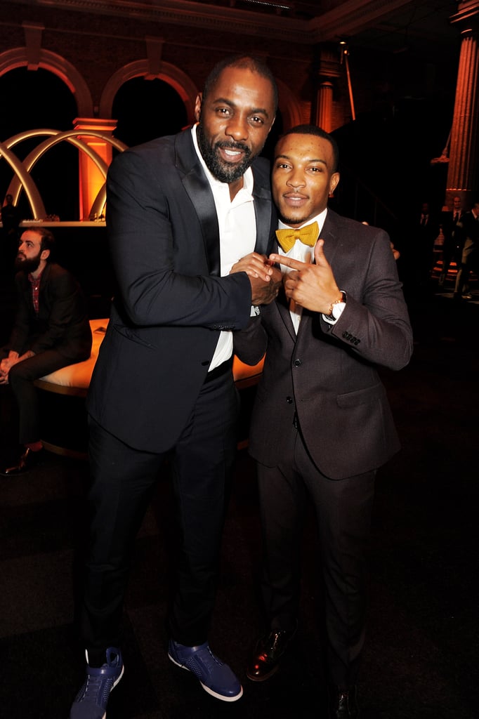 Idris Elba and Ashley Walters fooled around at the Moët British Independent Film Awards in 2012.