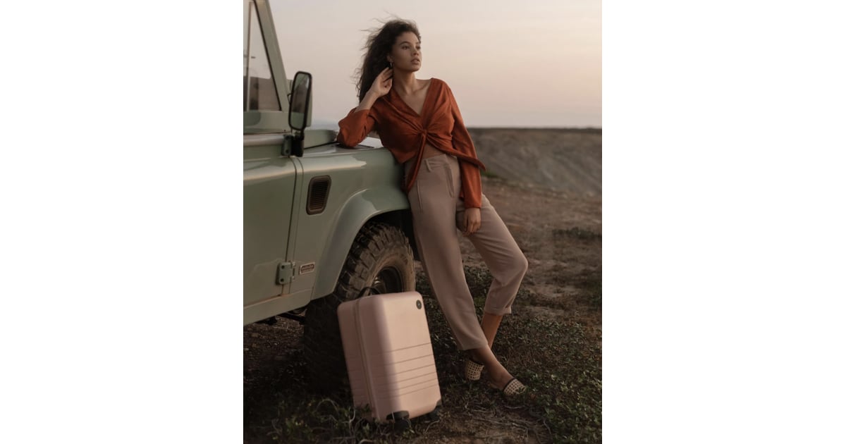 A Stylish Suitcase With Compartments Monos CarryOn Suitcase Best