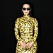 Kim Kardashian's Caution-Tape Catsuit at Balenciaga Show