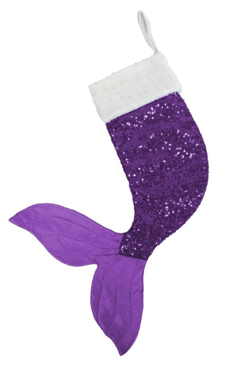 Mermaid Tail Sequin Stocking — Purple