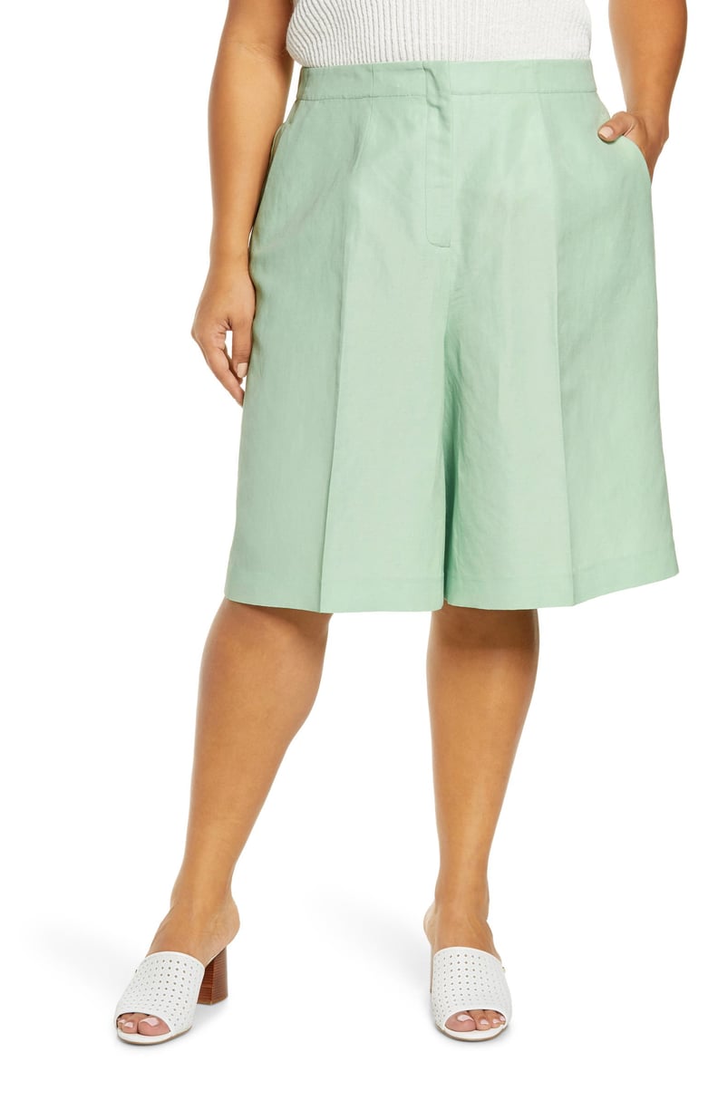 Lafayette 148 Ryerson Silk & Linen Bermuda Shorts