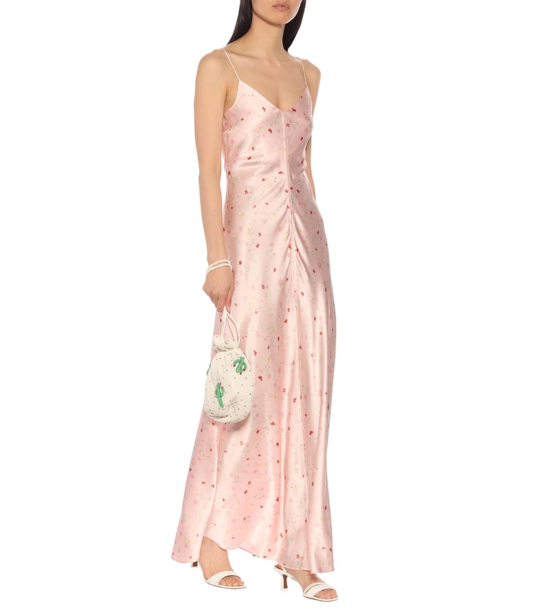 Ganni Floral Silk Slip Dress